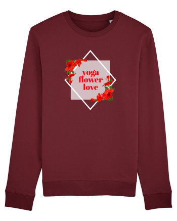 yoga floral design11 Burgundy