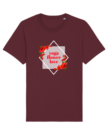 yoga floral design11 Burgundy