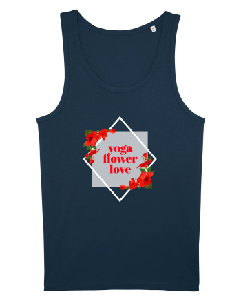 yoga floral design11 Navy