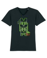 Mmmminecraft Tricou mânecă scurtă guler V Bărbat Presenter