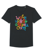 Wake up and do all you can! Tricou mânecă scurtă guler larg Bărbat Skater