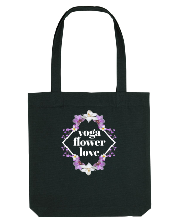 yoga floral design2 Black