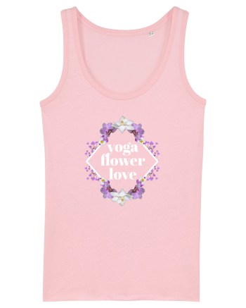 yoga floral design2 Cotton Pink