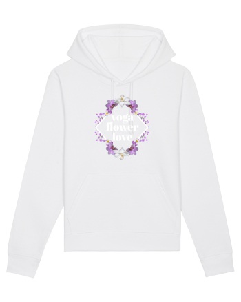 yoga floral design2 White