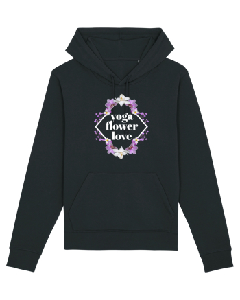 yoga floral design2 Black
