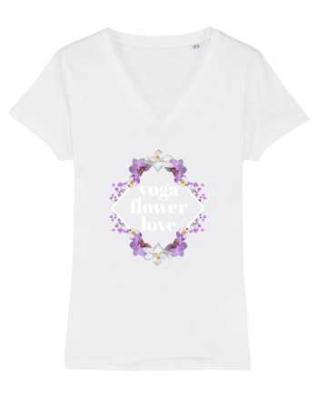 yoga floral design2 White