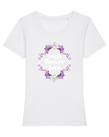 yoga floral design2 White