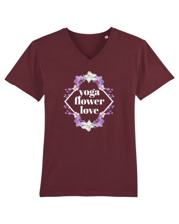 yoga floral design2 Burgundy