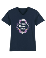 yoga floral design2 Tricou mânecă scurtă guler V Bărbat Presenter