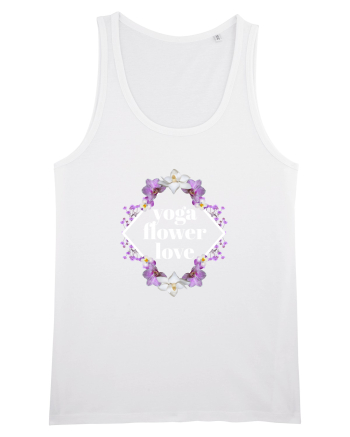 yoga floral design2 White