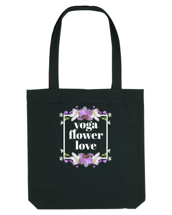 yoga floral design3 Black