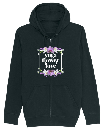 yoga floral design3 Black