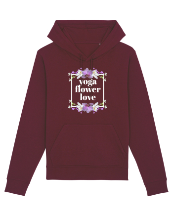yoga floral design3 Burgundy