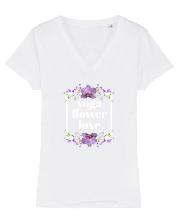 yoga floral design3 White