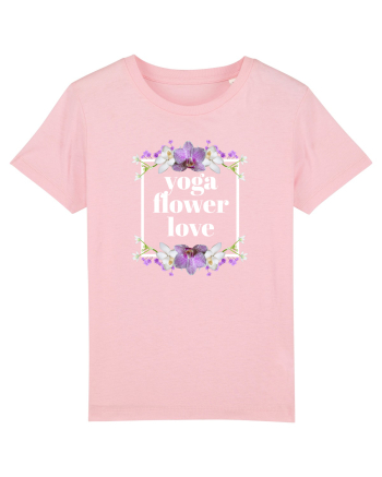 yoga floral design3 Cotton Pink