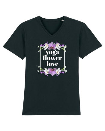yoga floral design3 Black