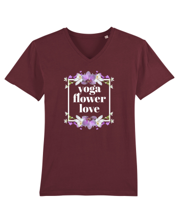 yoga floral design3 Burgundy