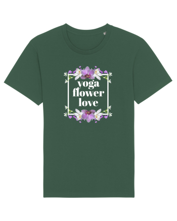yoga floral design3 Bottle Green