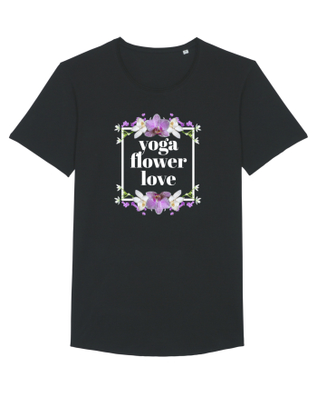 yoga floral design3 Black