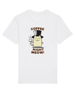 Coffee right Meow Tricou mânecă scurtă Unisex Rocker