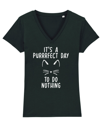 Purrrfect day to do nothing Black