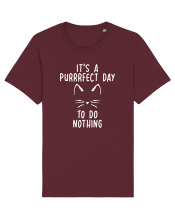 Purrrfect day to do nothing Burgundy