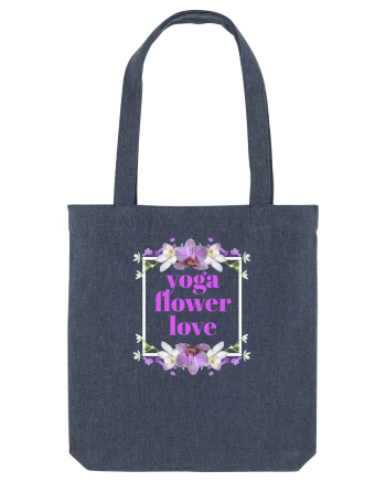 yoga floral design4 Midnight Blue