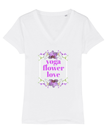 yoga floral design4 White