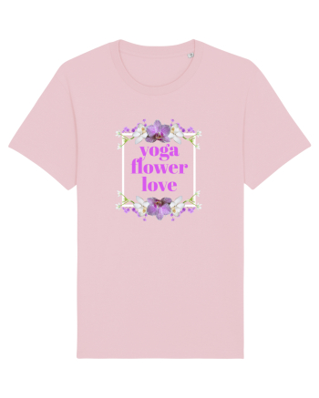 yoga floral design4 Cotton Pink