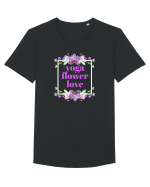 yoga floral design4 Tricou mânecă scurtă guler larg Bărbat Skater