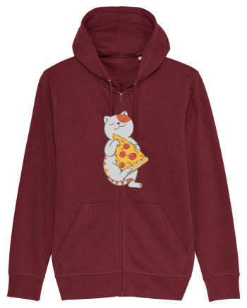 Pizza Cat Burgundy
