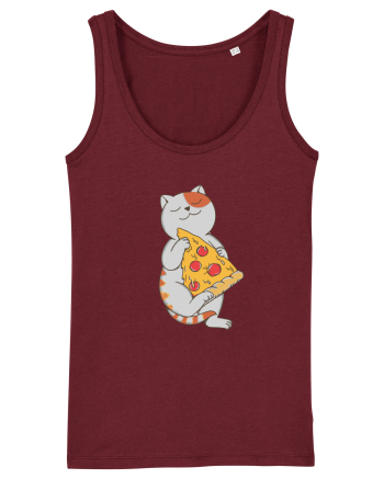 Pizza Cat Burgundy