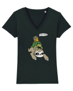 Nu asa de repede! Tricou mânecă scurtă guler V Damă Evoker