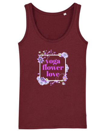 yoga floral design5 Burgundy