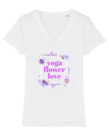 yoga floral design5 White