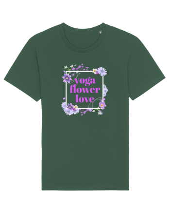yoga floral design5 Bottle Green