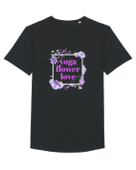 yoga floral design5 Tricou mânecă scurtă guler larg Bărbat Skater