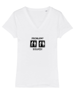 Problem? solved Tricou mânecă scurtă guler V Damă Evoker
