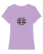 Problem? solved Tricou mânecă scurtă guler larg fitted Damă Expresser