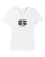 Problem? solved Tricou mânecă scurtă guler V Bărbat Presenter