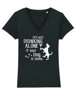Drinking with my dog Tricou mânecă scurtă guler V Damă Evoker