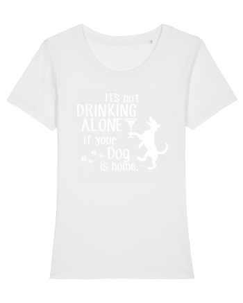 Drinking with my dog White