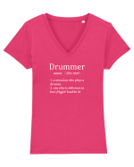 Drummer Tricou mânecă scurtă guler V Damă Evoker
