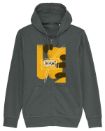 Abstract Hanorac cu fermoar Unisex Connector