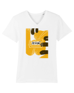 Abstract Tricou mânecă scurtă guler V Bărbat Presenter