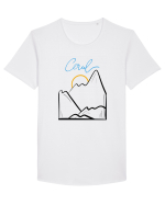 Cerul Tricou mânecă scurtă guler larg Bărbat Skater
