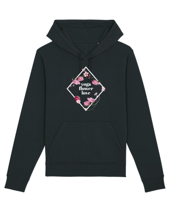 yoga floral design2 Black