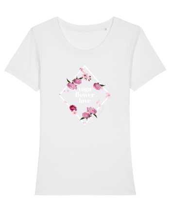 yoga floral design2 White