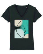Abstract 2  Tricou mânecă scurtă guler V Damă Evoker