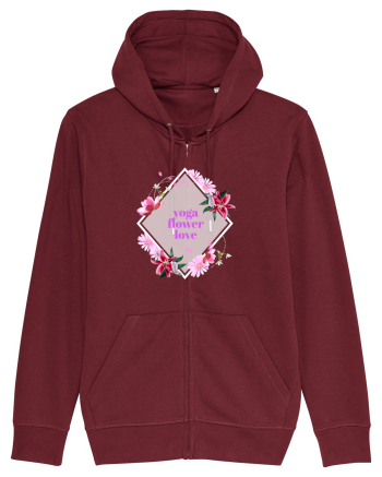 yoga floral design8 Burgundy